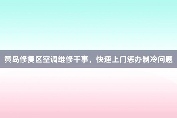 黄岛修复区空调维修干事，快速上门惩办制冷问题